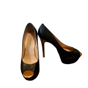 Black & Gold Dress Heels